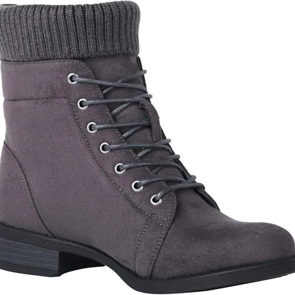 Gray Combat Boots - Size 7 - NWOT